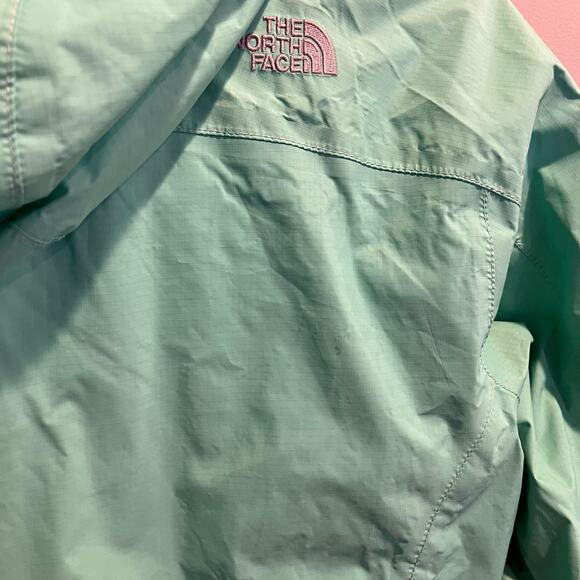 The North Face Girls Resolve Hooded Rain Jacket Mint Green Zip Sz XL (18) Spring - Picture 16 of 16